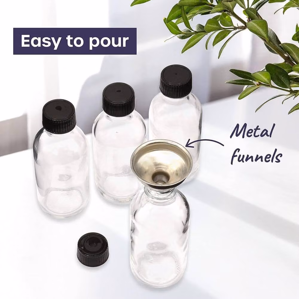volila 24 Pack Transparent Glass Juice Bottles for Health Shots – 5