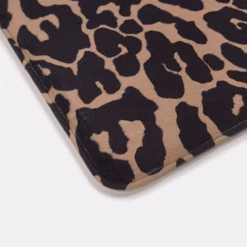 OHS Leopard Print Non-Slip Bath Mat, Black and Beige, W: 45 cm, D: 75 cm – 7