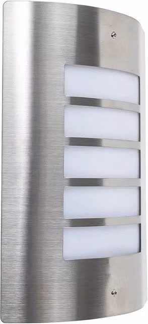 FORGEVIO Silver Chrome Stainless Steel LED Bulb Security Bulkhead Wall Light for Garden – 1