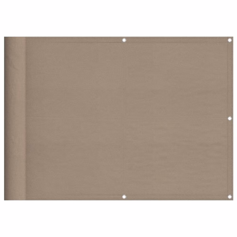 Berkfield Home Balcony Screen in Taupe, W: 75 cm, H: 800 cm, 100% Polyester Oxford – 2