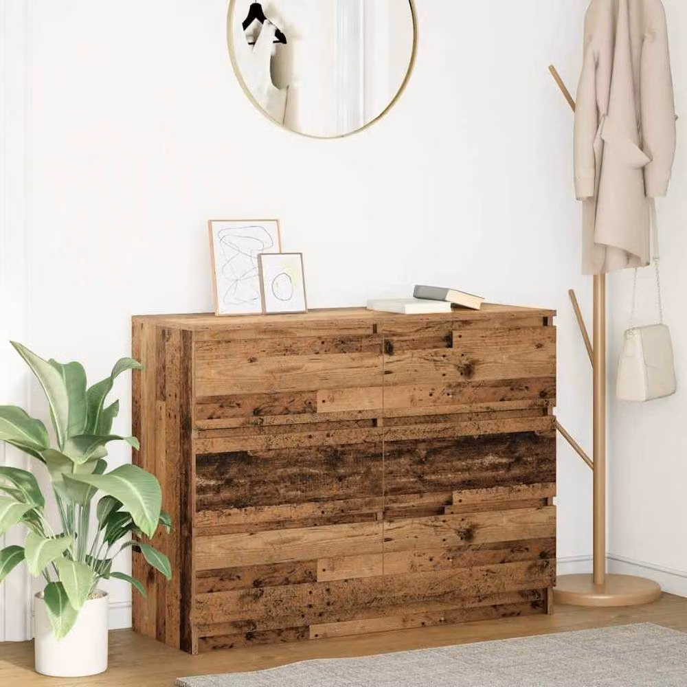 Berkfield Home Old Wood Sideboard in Brown, W/D/H: 100 x 35 x 76 cm – 2