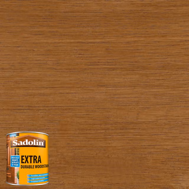 Sadolin Extra Durable Water Repellent Woodstain in Burma Teak, 0.5 l