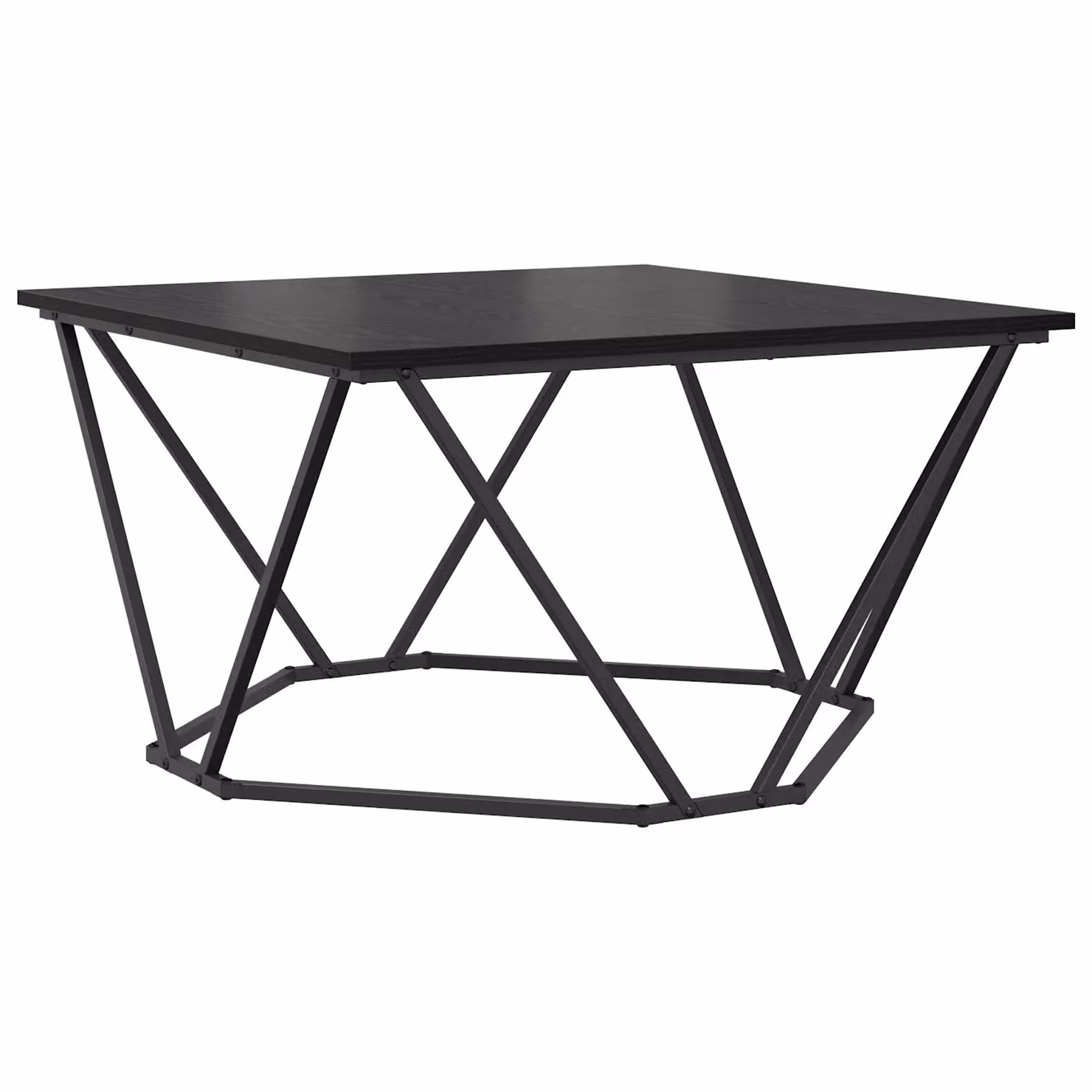 Berkfield Home Black Oak and Metal Rectangular Sleek Coffee Table – 2