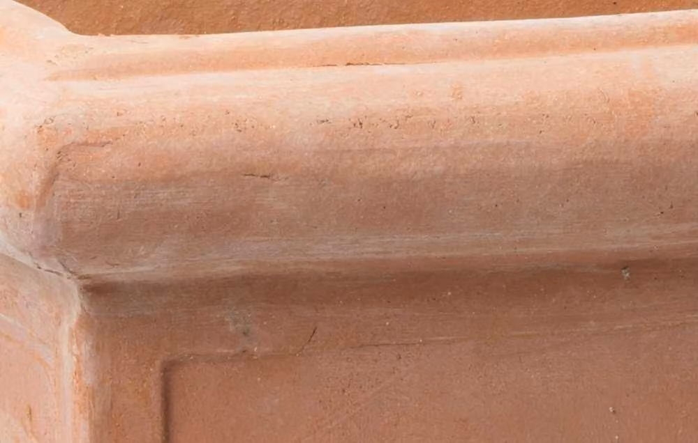 Primrose Terracotta Red Square Rolled Rim Outdoor Cube Planter Tub – 2