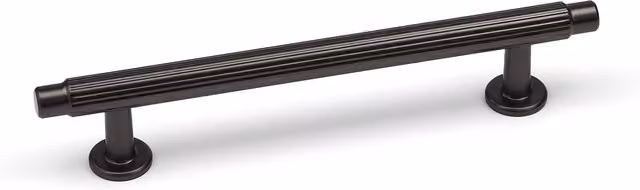 Handle & Home Villa Style Bar Pull in Gunmetal Grey Zinc with Satin Finish