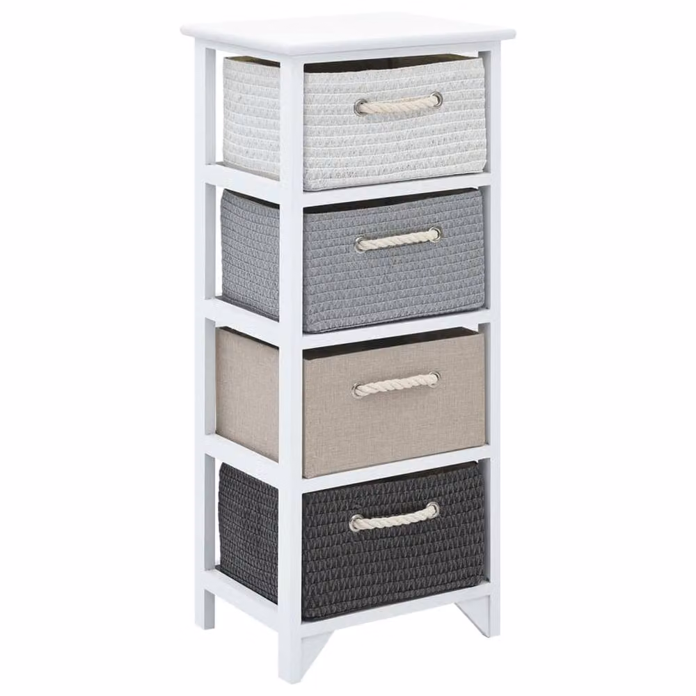Berkfield Home 4 Drawer Wood Storage Cabinet in White – 3