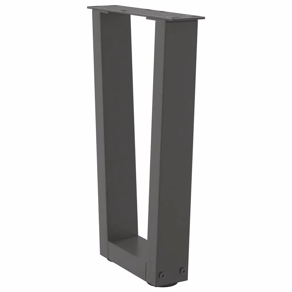 Berkfield Home V-Shape Dining Table Legs, 2 Piece Steel Set in Anthracite Black, W: 28 cm, H: 42-43.3 cm – 3