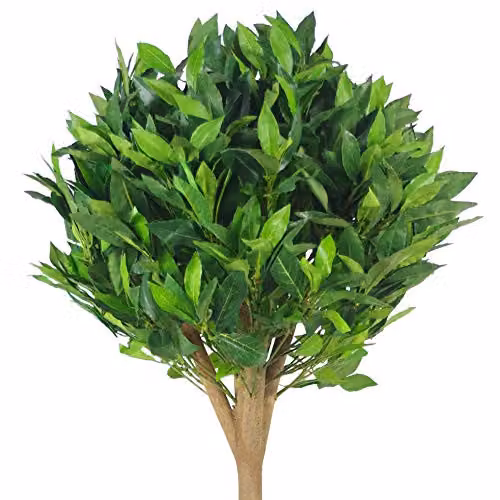 Leaf Artificial Topiary Bay Tree in Green, H 120 cm x W 50 cm x D 50 cm – 2