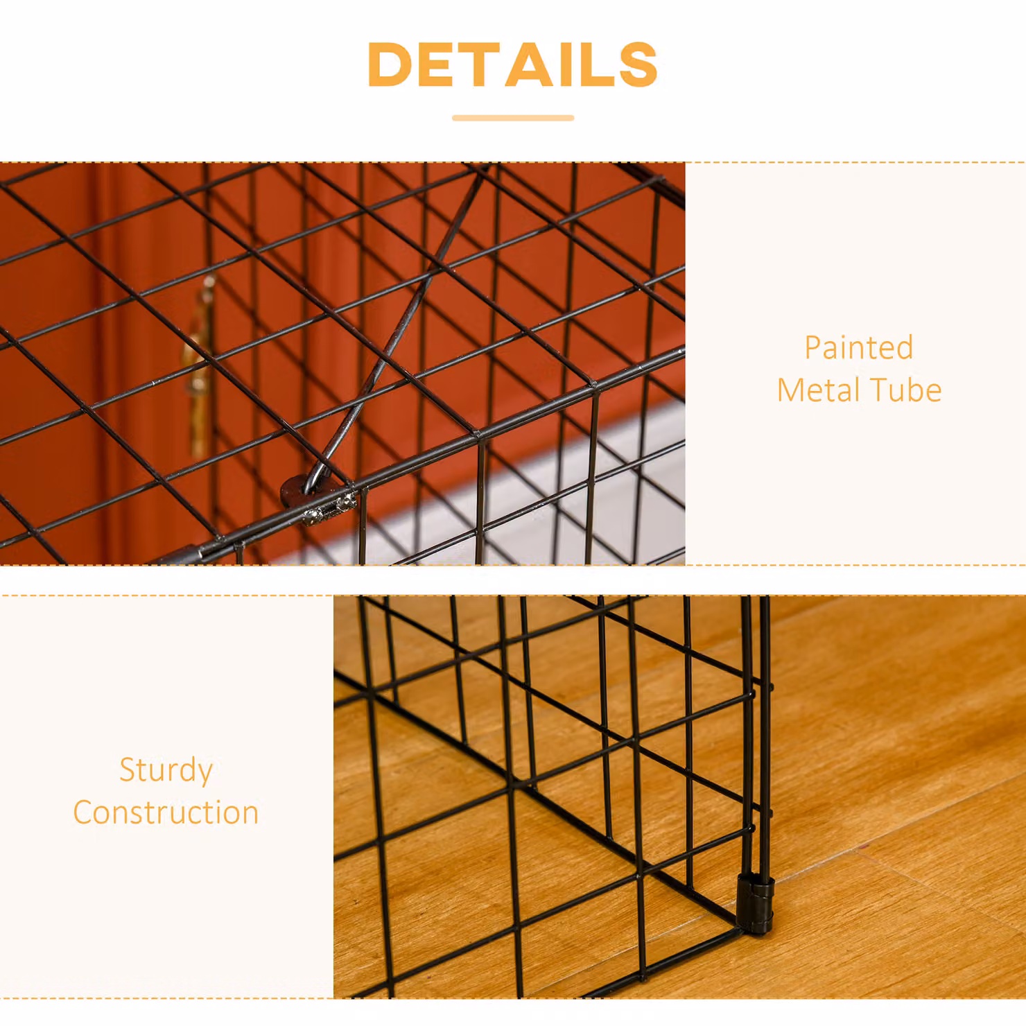 HOMCOM Extendable Safety Fireguard Screen, Black, H 81.5 x W 68.0 x D 44.0 cm – 6