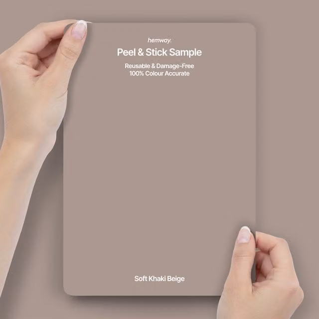 Hemway Interior Paint Sample Peel and Stick Swatch in Soft Khaki Beige