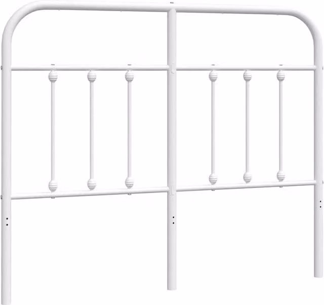 Berkfield Home Metal Headboard in White