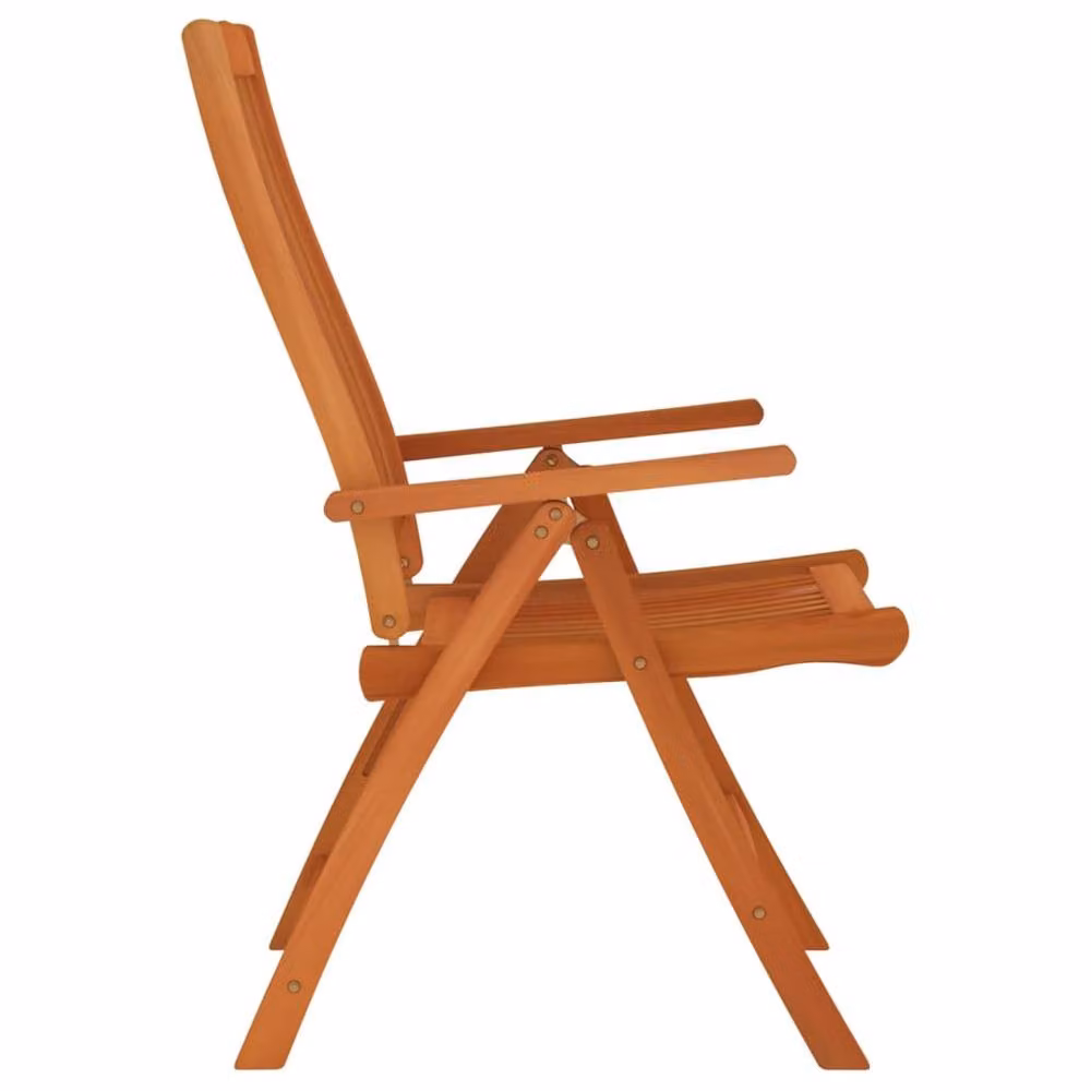 Berkfield Home Beautiful Folding Garden Chairs, Set of 6, Brown Solid Eucalyptus Wood – 4