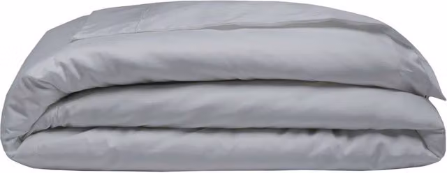 Belledorm Superking Sateen Duvet Cover in Platinum Grey, 600 Thread Count Mako Cotton