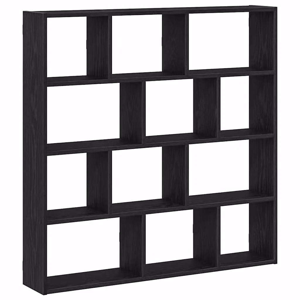 Berkfield Home Wall Mounted 12 Compartment Cube Shelf in Black Matt Engineered Wood – 2