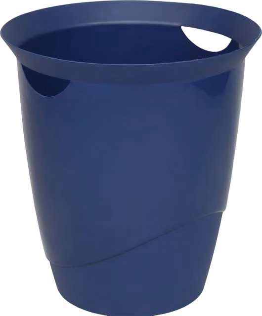 Durable Blue Plastic Waste Bin, 16 Litre