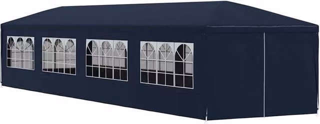 Berkfield Home Decorative Garden Marquee in Blue, W/D/H: 12 x 3 x 2.55 m