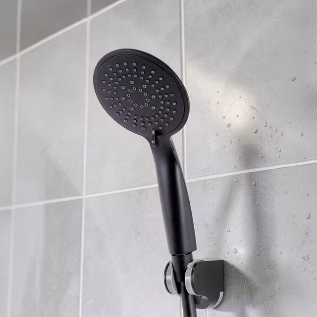 Showerdrape Vito 5-Spray Multi-Function Handset in Matt Black with Anti-Limescale Feature