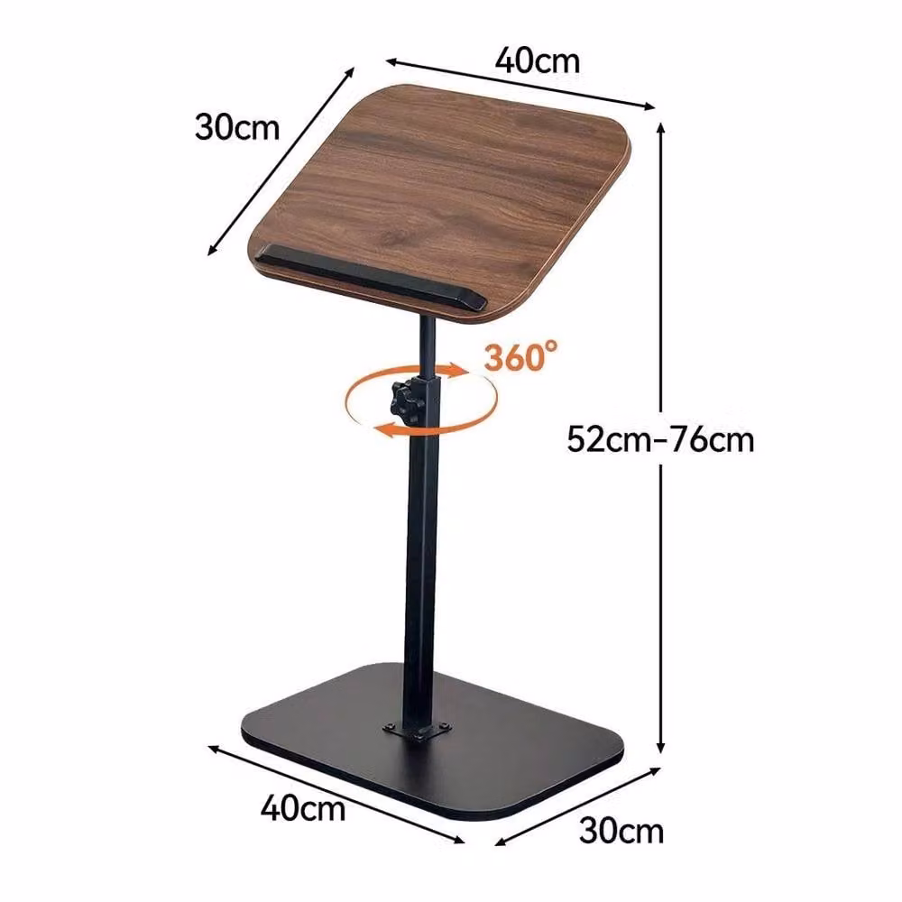NESTLUNE Adjustable C-Shaped Sofa Side Table in Brown Walnut – 2
