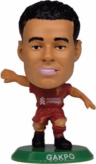 SoccerStarz Liverpool FC Cody Gakpo 2025 Football Figurine, Red and Multicolour Plastic Tabletop Collectible