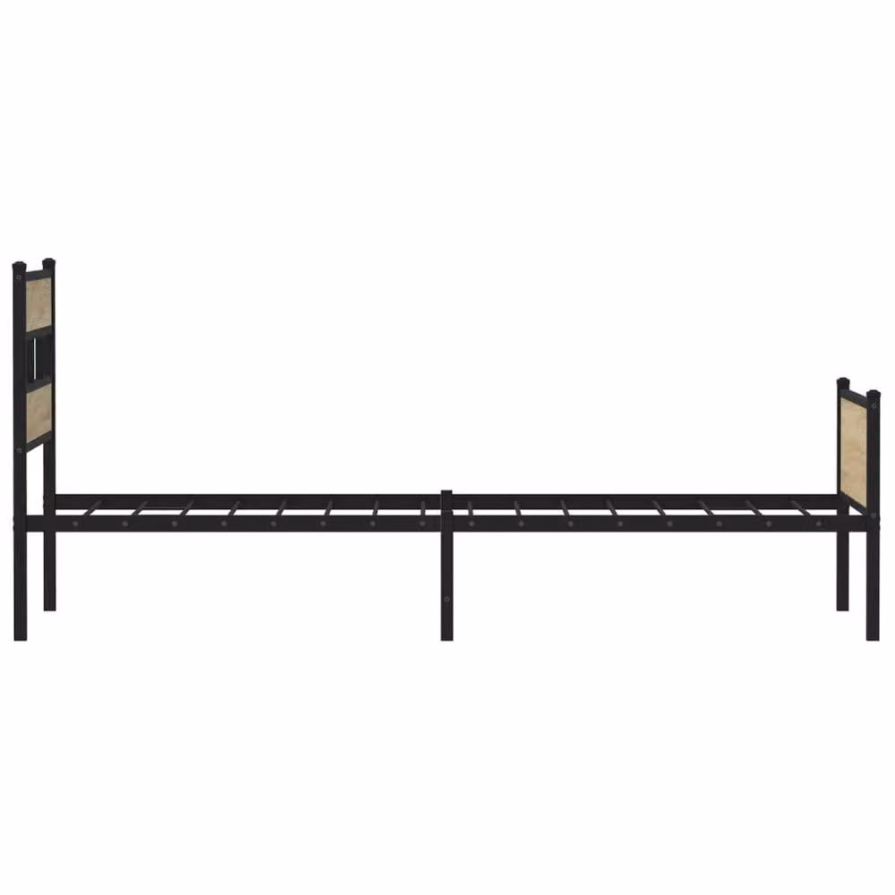 Berkfield Home Elegant Bed Frame in Sonoma Oak and Brown, W/D/H: 90 x 200 x 91.5 cm – 4