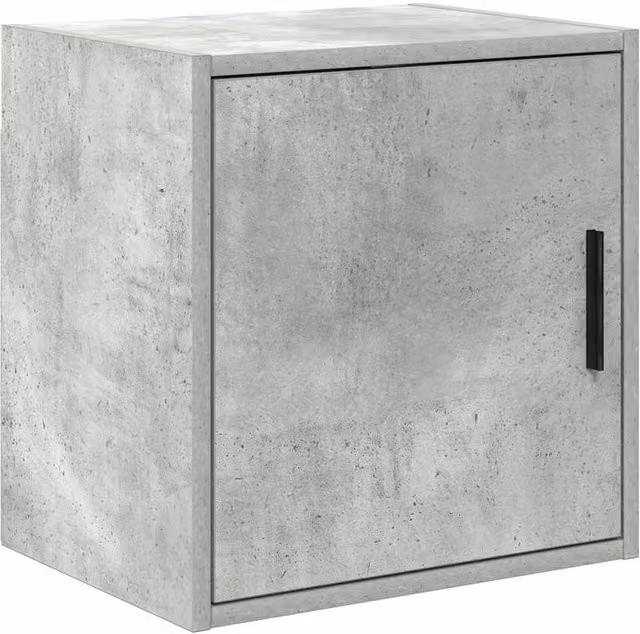 Berkfield Home Wall Mounted Garage and Workshop Cabinet in Concrete Grey Engineered Wood – 1