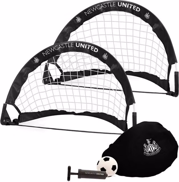 Newcastle United FC Pop Up Football Goal Set in Black and White
