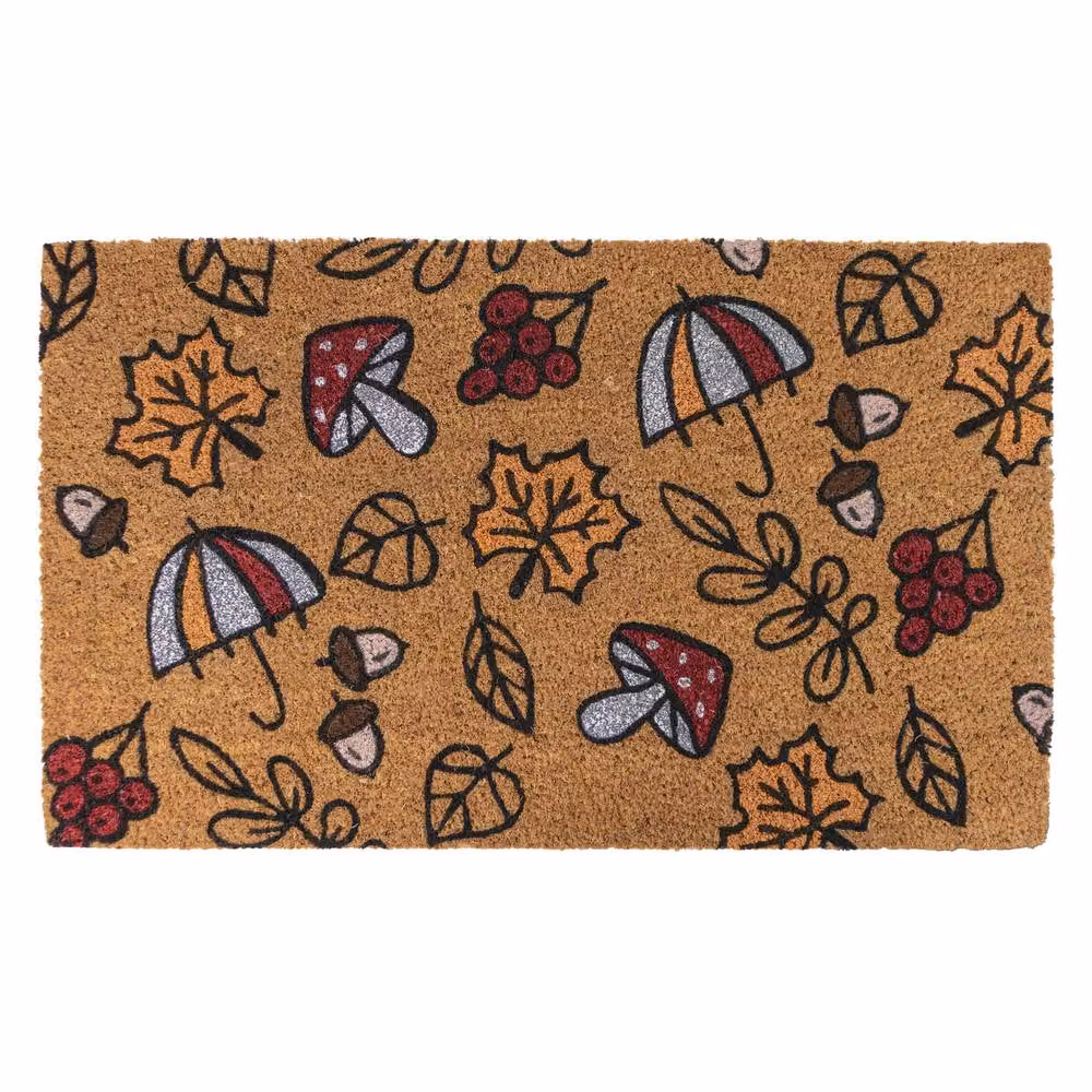 JVL Multicolour Coir and PVC Backed Rectangular Doormat W: 45 cm, D: 75 cm – 2