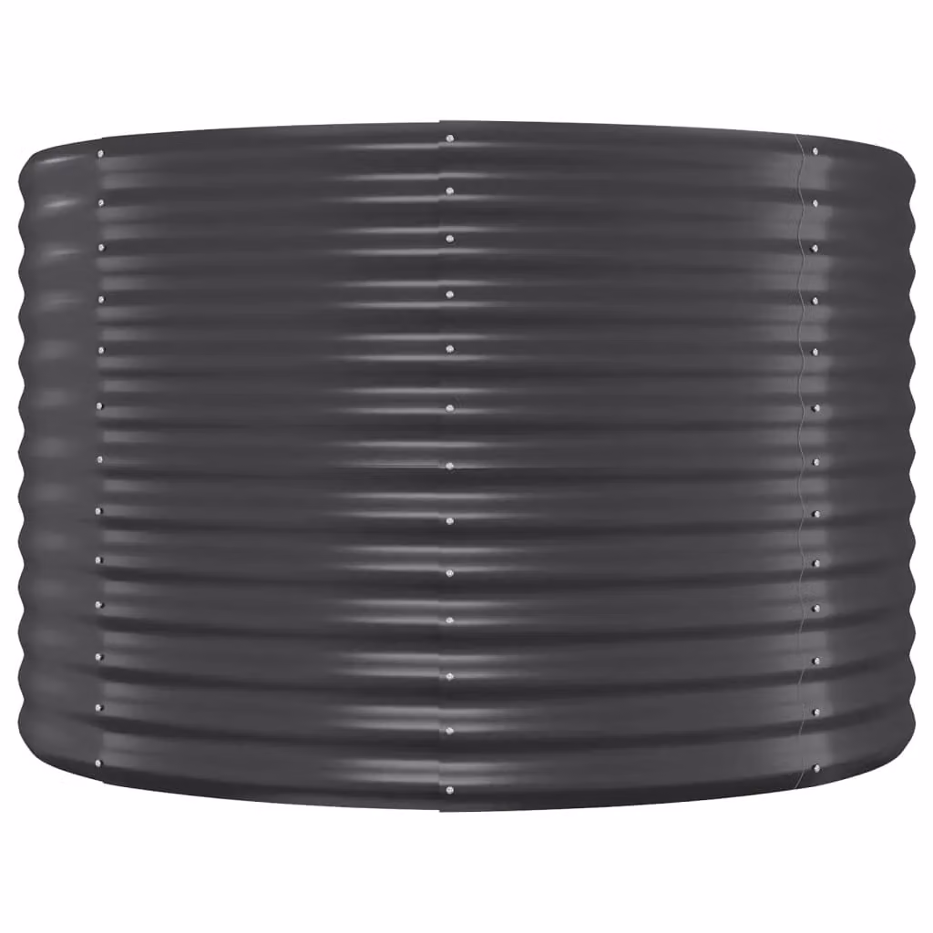 Berkfield Home Garden Powder-coated Steel Raised Bed in Anthracite Black, W/D/H: 249 x 100 x 68 cm – 3
