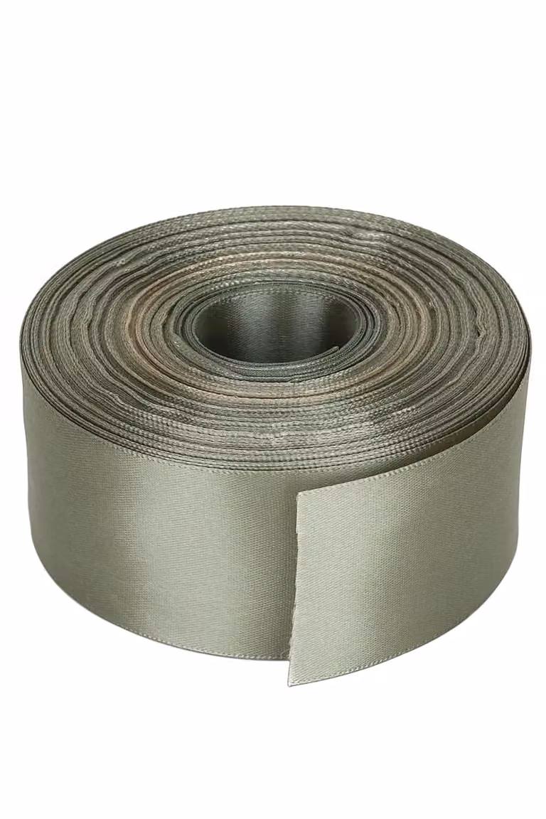 Neel Blue Double Sided Satin Polyester Ribbon Roll in Pale Green, Width: 5 cm, Length: 25 m