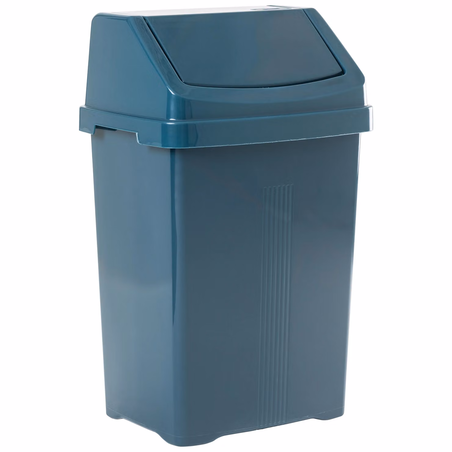 Wham 50L Plastic Swing Top Waste Bin in Blue – 2