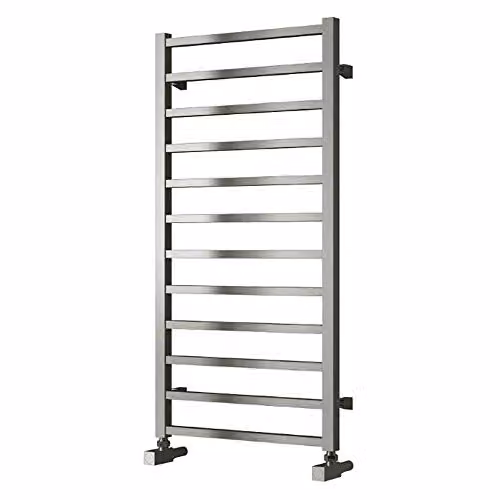 Reina Arden Stainless Steel Wall Mounted Towel Rail, Silver, W: 50.0 cm, H: 50.0 cm