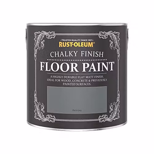 Rust-Oleum Water-Based Scratch-Proof Floor Paint in Matt Finish, Grey, 2.5L – 2