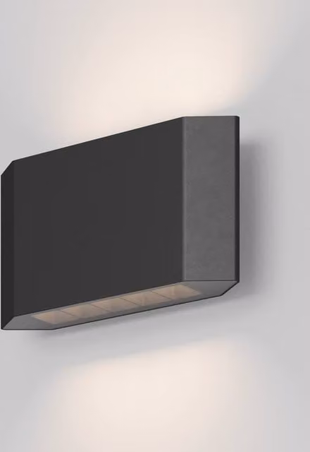 Netlighting Grey Aluminium Up and Down Outdoor LED Wall Lamp, 400lm, 3000K, IP54 – 1