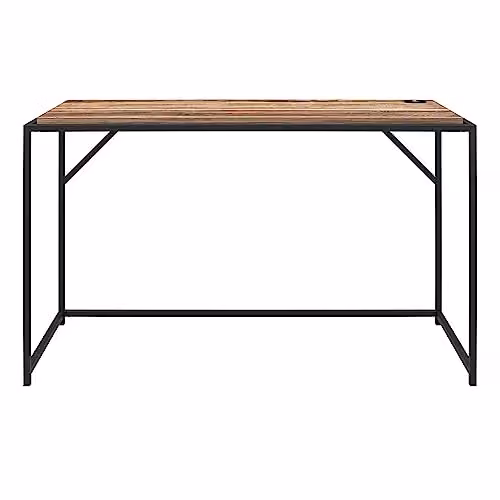 DHP Furniture Quincy Writing Desk in Brown Weathered Oak Look – 1