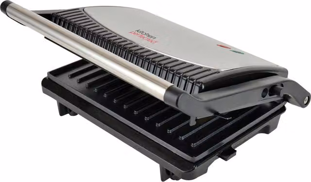 Lloytron Health Grill and Panini Press in Black and Silver – 5
