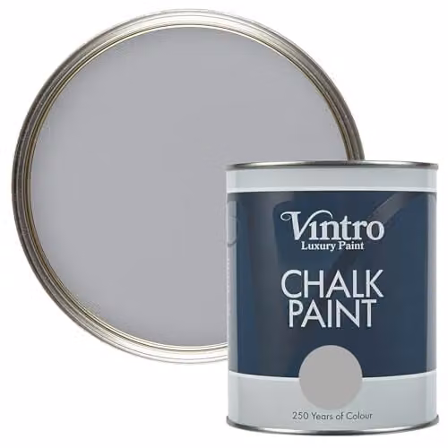 Vintro Lincoln Grey Chalk Paint for Furniture, Walls and Woodwork, 1 Litre