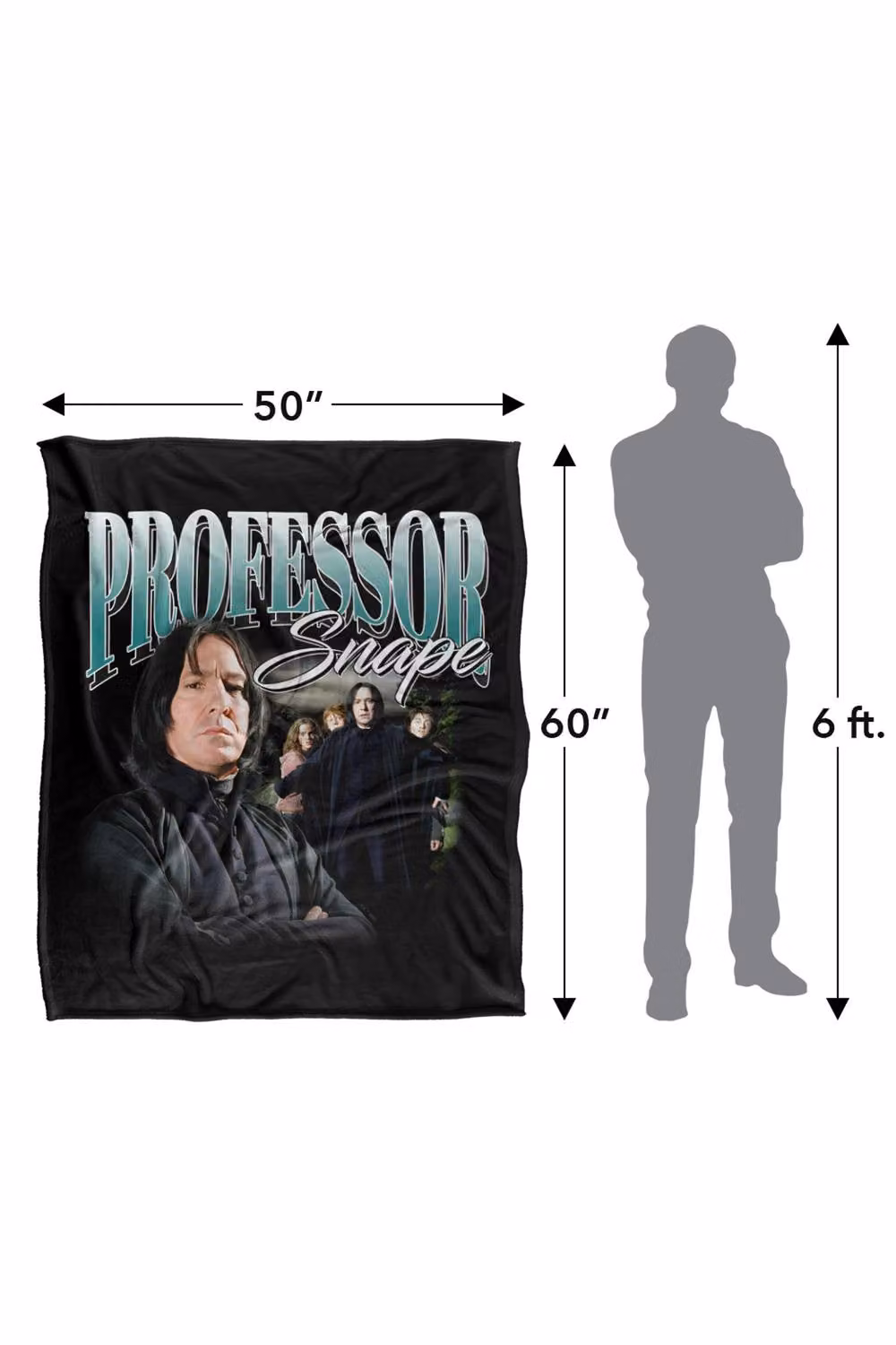 Warner Bros. Harry Potter Professor Snape Homage Super Soft Fleece Throw Blanket, Multicolour, W: 91.44 cm, L: 147 cm – 8