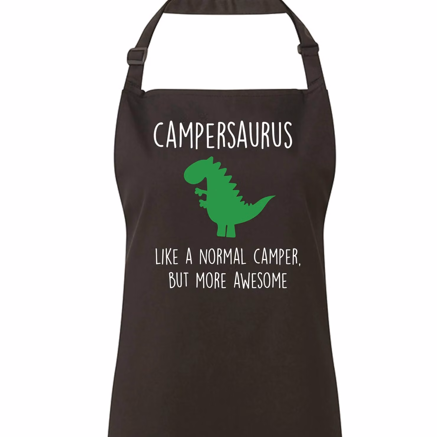 60 Second Makeover Campersaurus Dinosaur Apron in Black – 2