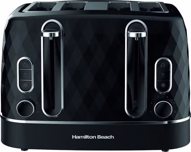 Hamilton Beach 4-Slice Textured Toaster in Black