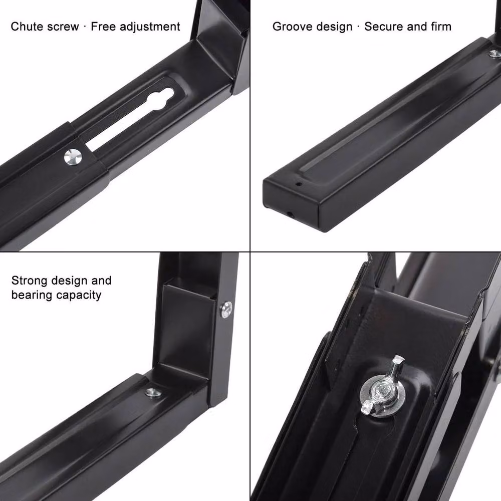KORVIXA Heavy Duty Adjustable Stretch Oven Shelf, Black, Width: 41.5 cm – 4