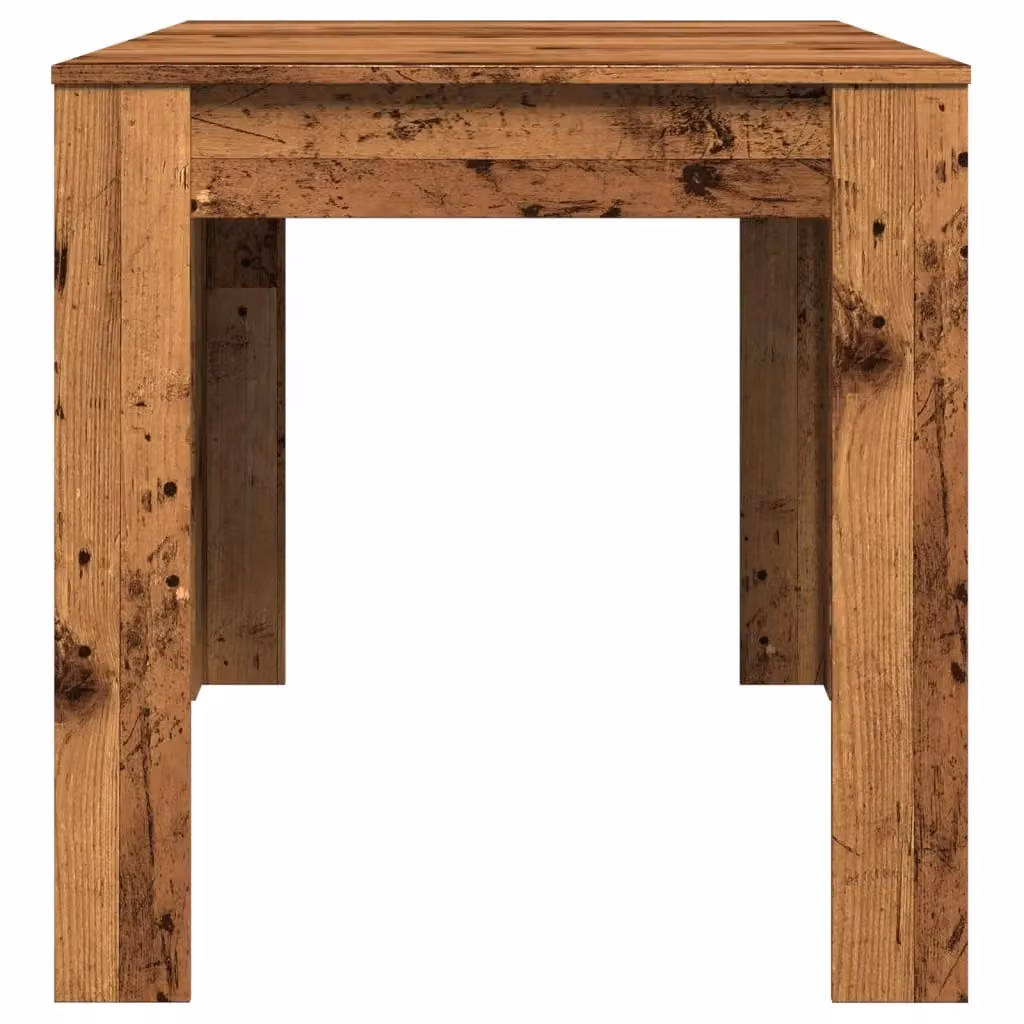 Berkfield Home Rustic Rectangular Dining Table in Brown, W/D/H: 140 x 74.5 x 76 cm – 3