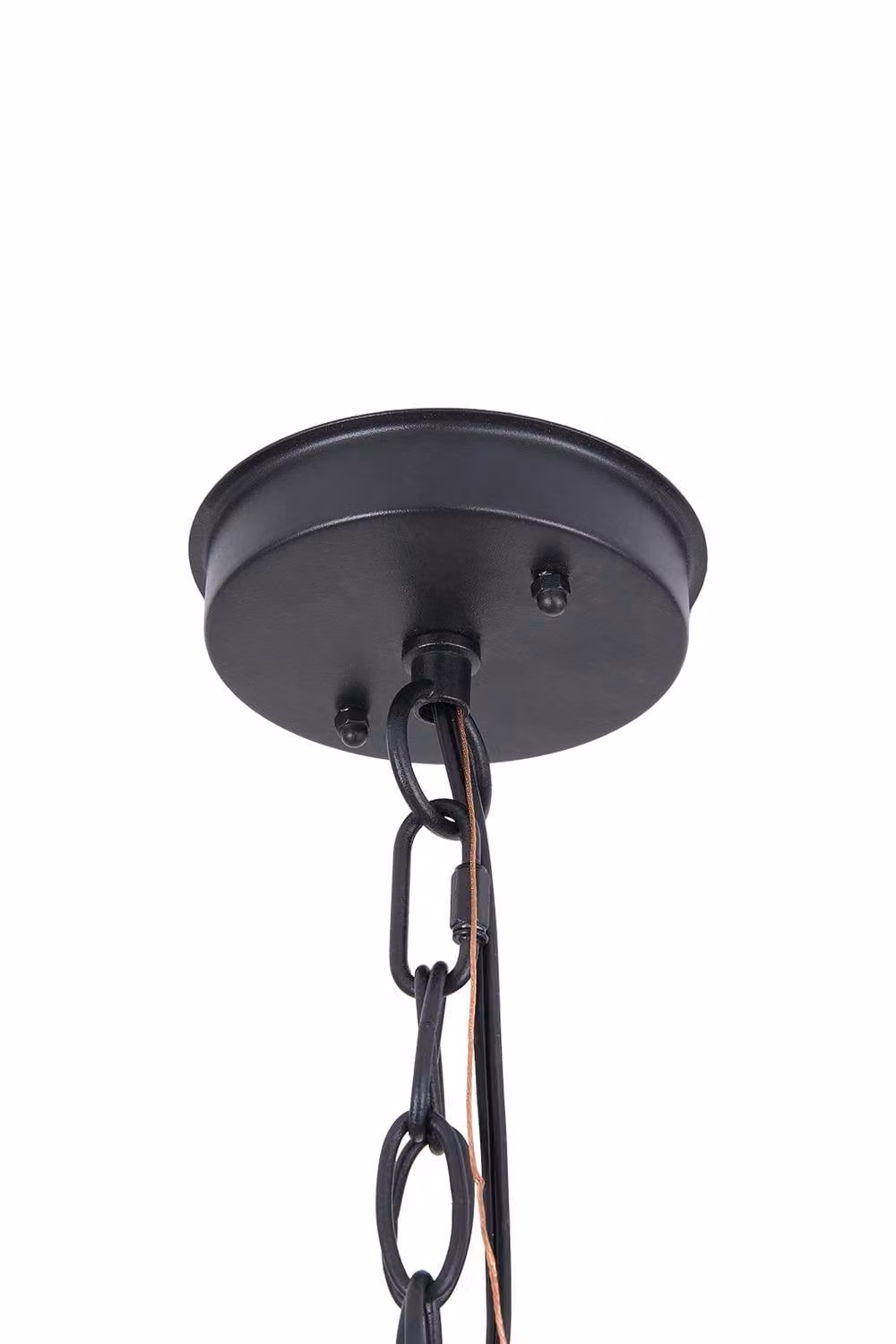 Living and Home Modern Black Metal and Glass Outdoor Pendant Lantern for Garden and Terrace – 3