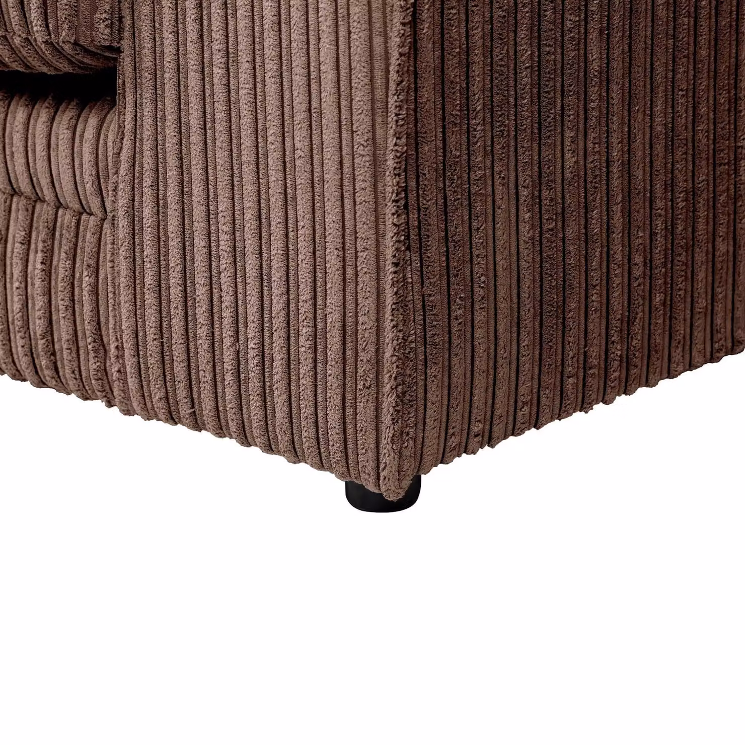 LUXURY LIFE Dylan Left Hand Facing L-Shape Corner Sofa in Chocolate Brown Jumbo Cord Fabric – 4