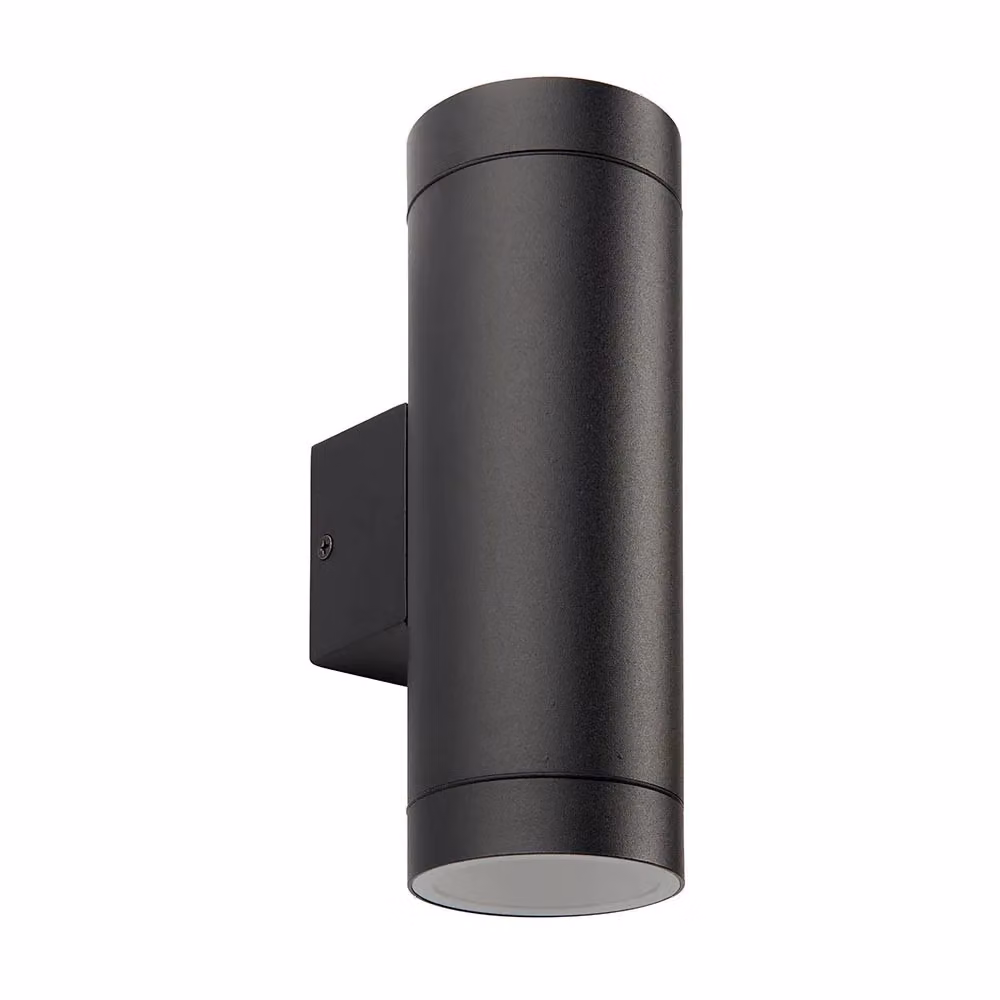 Netlighting Palin XL Outdoor Up Down Wall Lamp in Textured Black with Clear Glass, IP44 Rated – 2