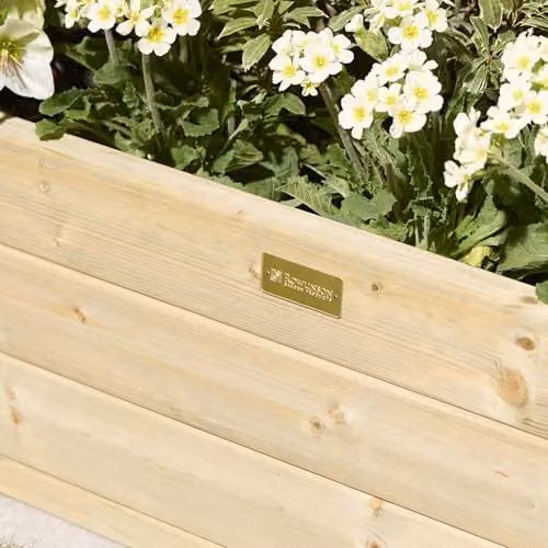 Rowlinson Marberry Rectangular Timber Planter, Brown, W: 100 cm, D: 40 cm, H: 30 cm – 2