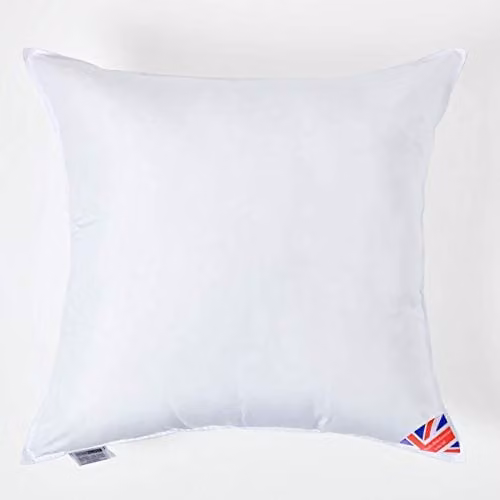 Homescapes White Super Microfibre Square Cushion Pad Insert, W/D/H: 65 x 65 x 65 cm