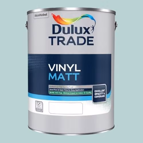 Dulux Trade Vinyl Matt Dispersion Paint in Mint Macaroon, 5 l