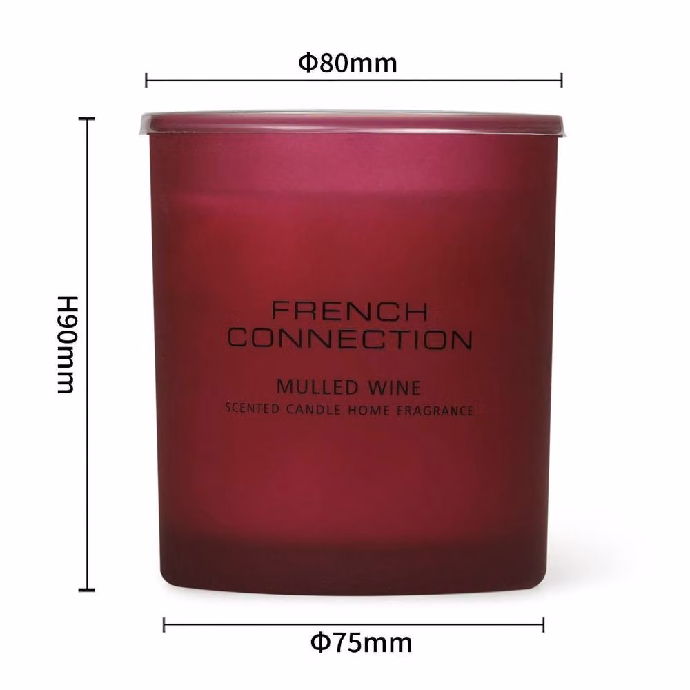 French Connection Mulled Wine Scented Glass Candle, Burgundy, 190g – 2