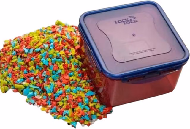 LocknLock Eco Airtight and Leakproof Plastic Food Storage Container, Red, 1.2 l