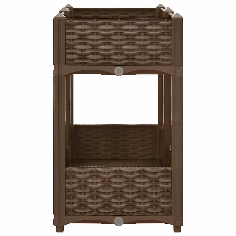 Berkfield Home Raised Bed in Brown Plastic, W/D/H: 80 x 40 x 71 cm